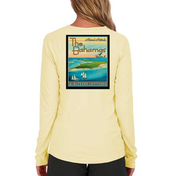 Vintage Destination The Bahamas Women's UPF 50 Long Sleeve