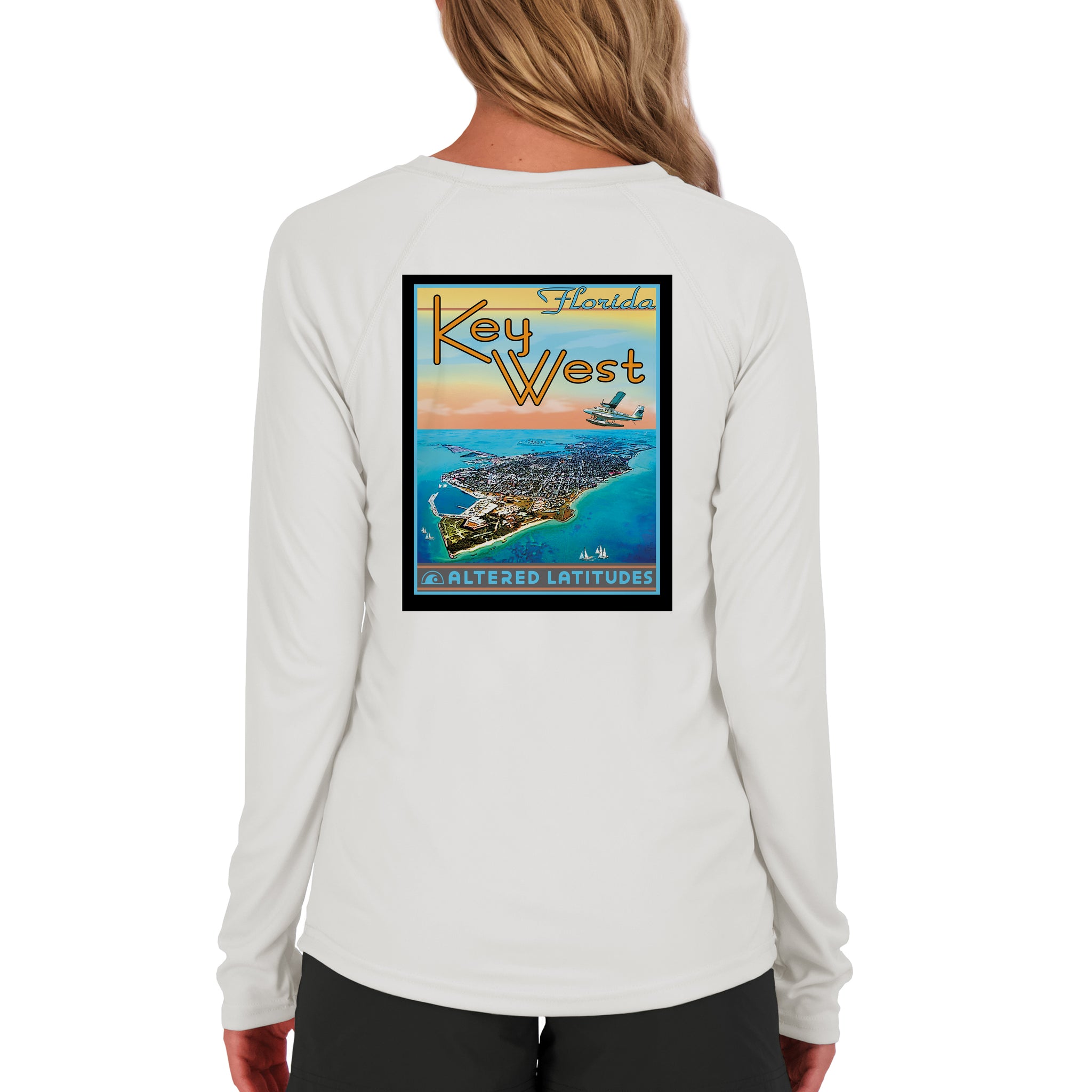 Vintage Destination Key West Women's UPF 50 Long Sleeve