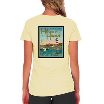 Vintage Destination Hilton Head Women's UPF 50 Short Sleeve