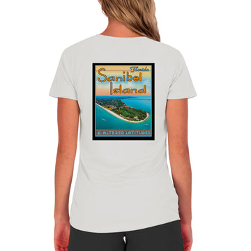 Vintage Destination Sanibel Island Women's UPF 50 Short Sleeve