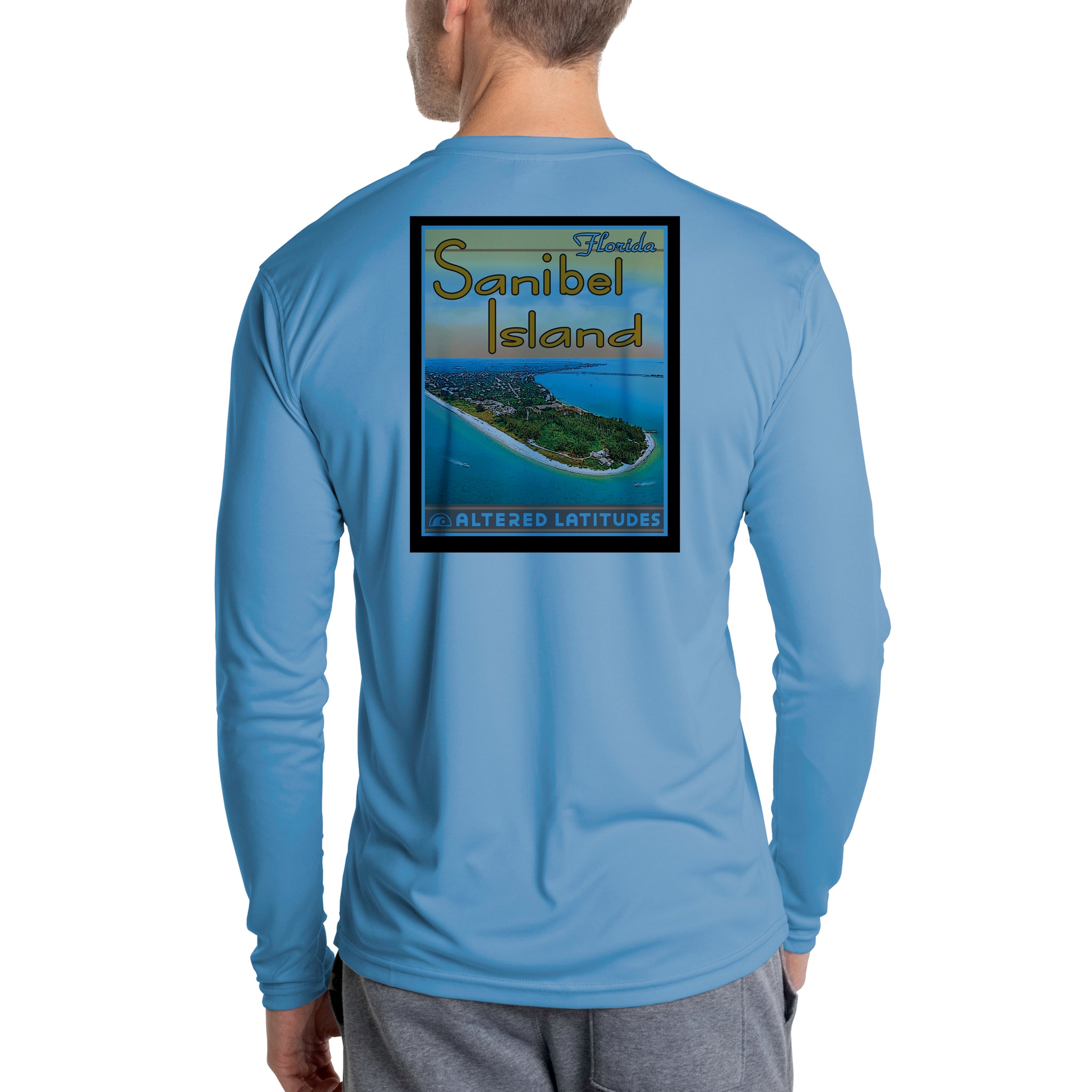 Vintage Destination Sanibel Island Men's UPF 50 Long Sleeve