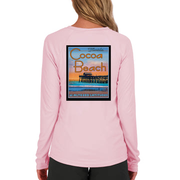 Vintage Destination Cocoa Beach Women's UPF 50 Long Sleeve