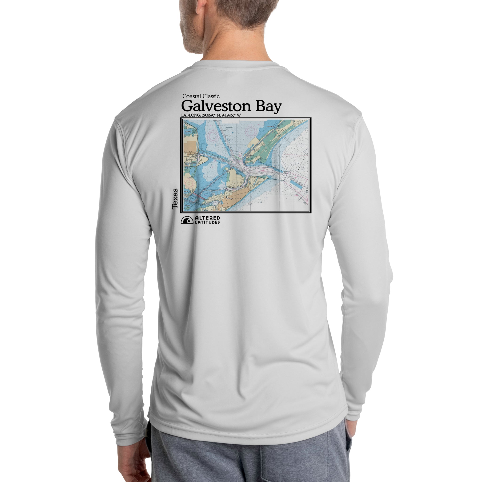 Coastal Classics Galveston Chart Men's UPF 50 Long Sleeve