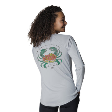 Women's Floral Crab UPF 50 Long Sleeve