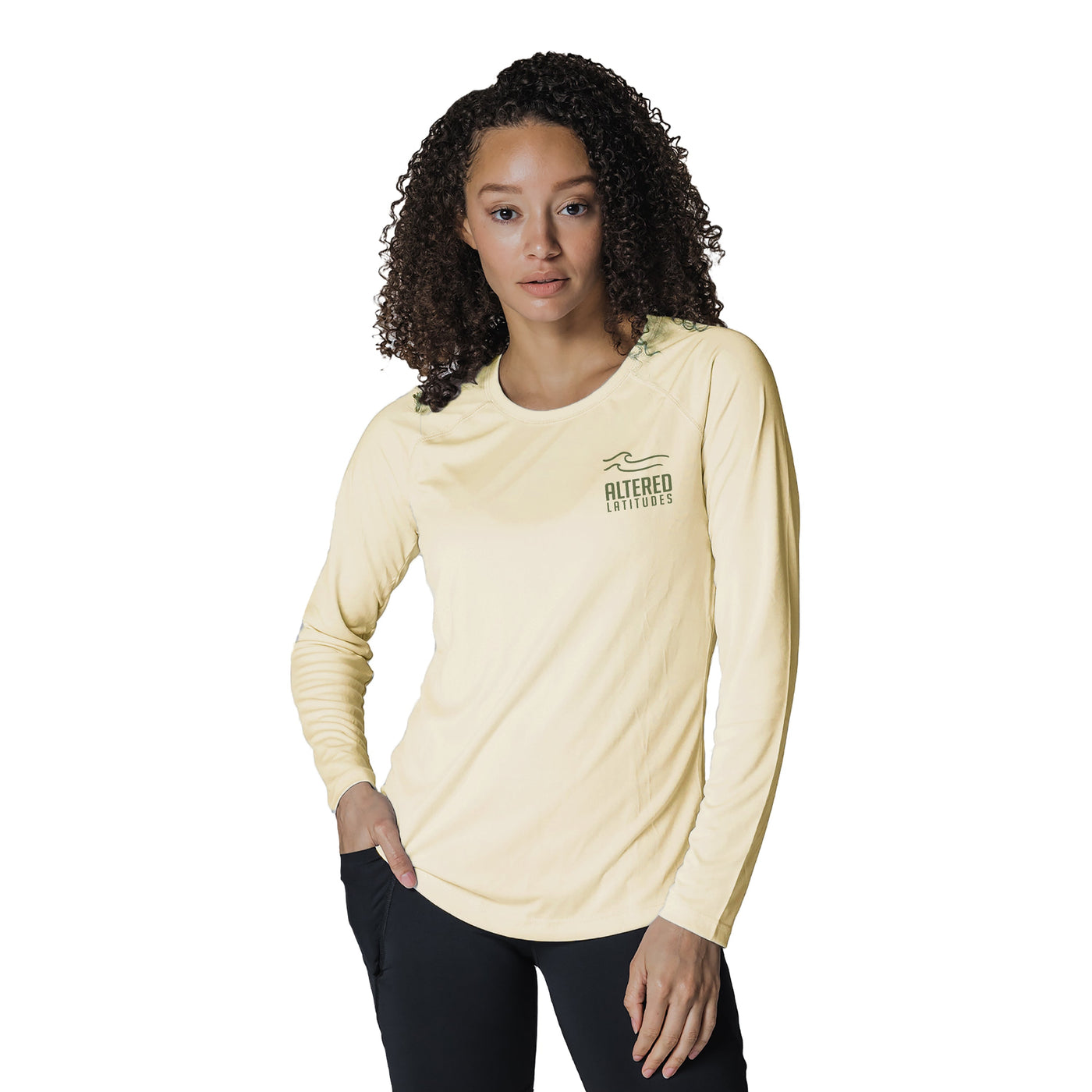 Women's Simple Palm + Waves UPF 50 Sun Protection Performance T-shirt