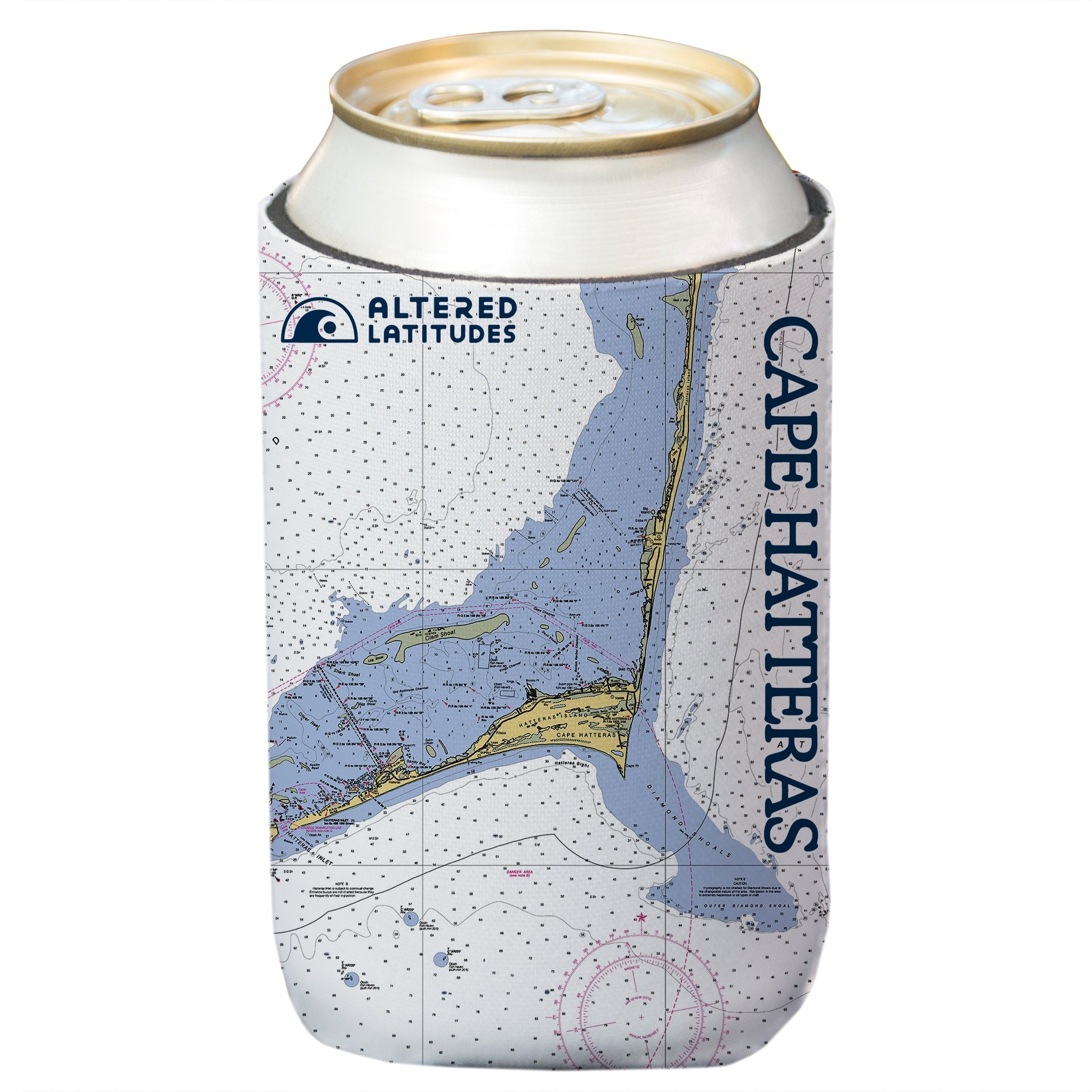 Cape Hatteras Chart Beverage Cooler (4-Pack)