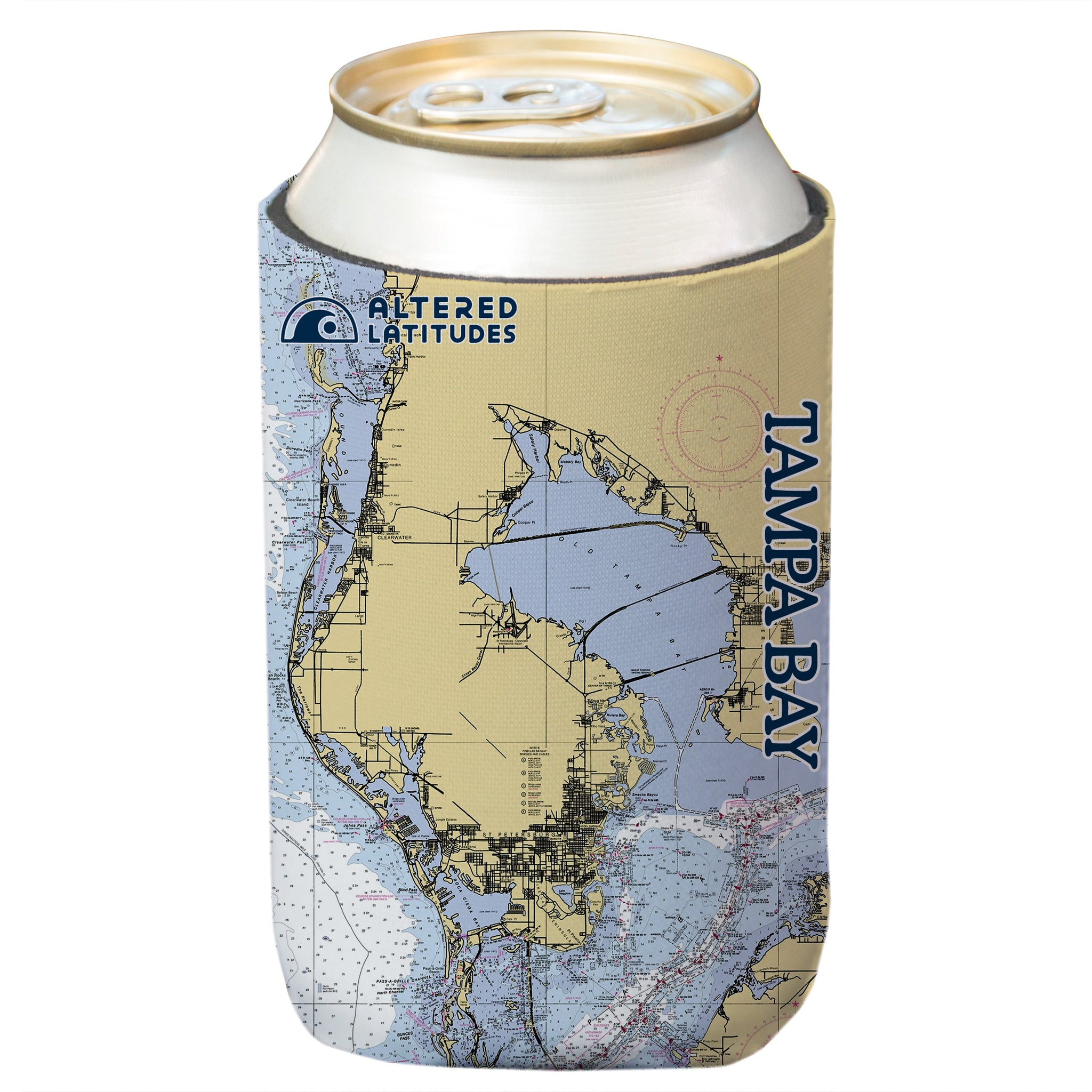Tampa Bay Chart Beverage Cooler (4-Pack)
