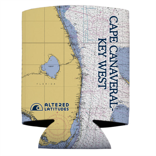 Cape Canaveral to Key West Chart Can Cooler (4-Pack)