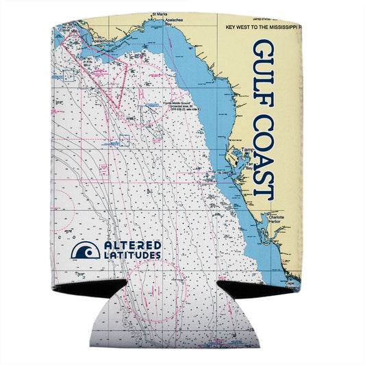 Gulf Coast Chart Can Cooler (4-Pack)