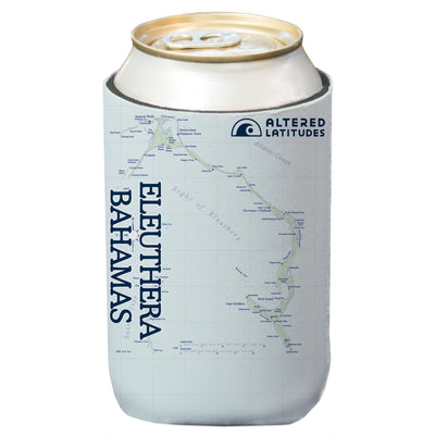 Altered Latitudes Eleuthera Bahamas Chart Standard Can Cooler (4-Pack)