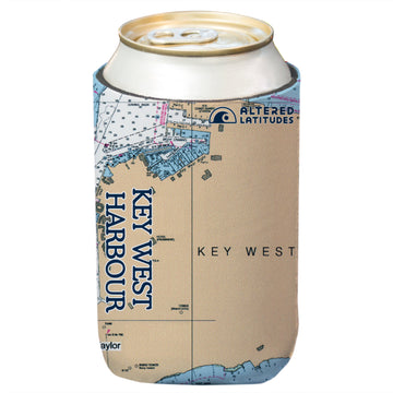Key West Harbor Chart Can Cooler (4-Pack)