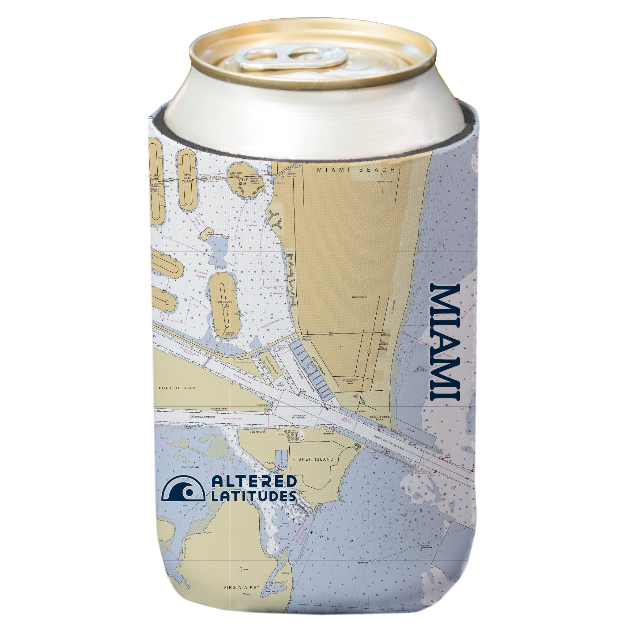 Miami Chart Can Cooler (4-Pack)