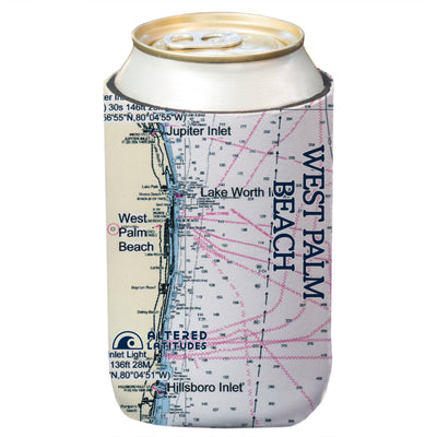 Altered Latitudes West Palm Beach Chart Standard Can Cooler (4-Pack)