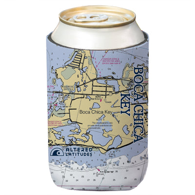 Altered Latitudes Boca Chica Chart Standard Can Cooler (4-Pack)
