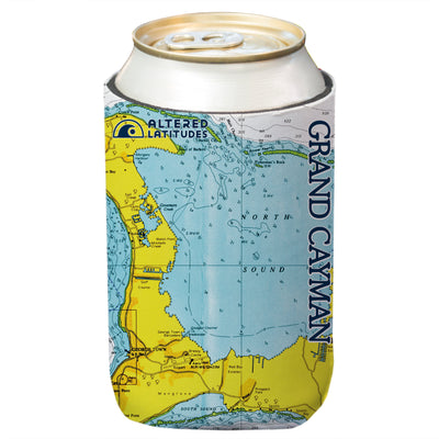 Altered Latitudes Grand Cayman Chart Standard Can Cooler (4-Pack)