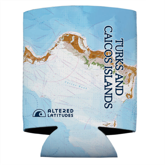 Turks & Caicos Islands Chart Can Cooler (4-Pack)