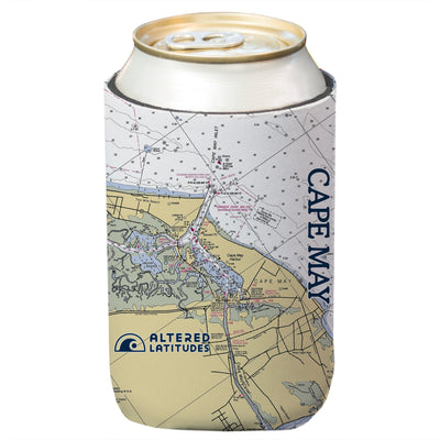 Altered Latitudes Cape May, NJ Chart Standard Can Cooler (4-Pack)
