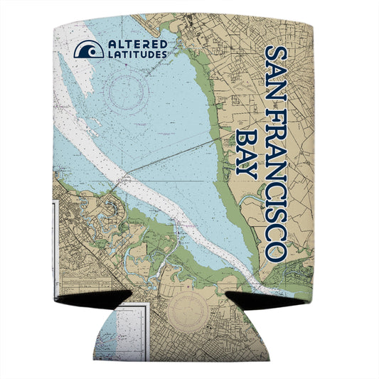 San Francisco Bay Chart Can Cooler (4-Pack)