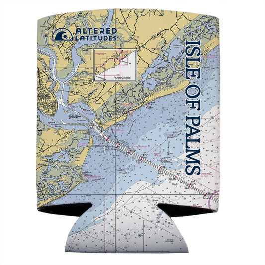 Isle Of Palms Chart Can Cooler (4-Pack)