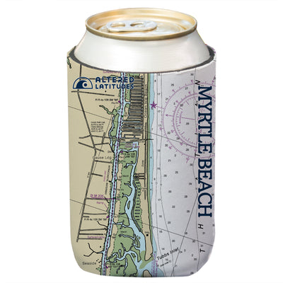 Altered Latitudes Myrtle Beach Chart Standard Can Cooler (4-Pack)