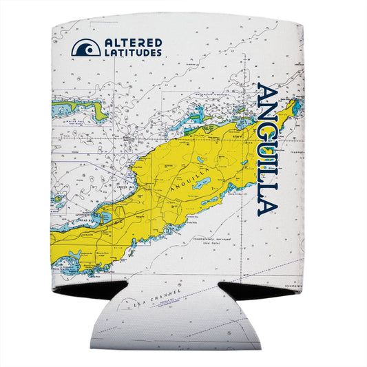 Anguilla, BWI Chart Can Cooler (4-Pack)
