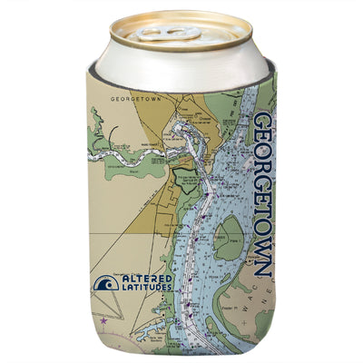 Altered Latitudes Georgetown Chart Standard Can Cooler (4-Pack)