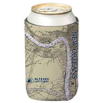 New Orleans Chart Can Cooler (4-Pack)