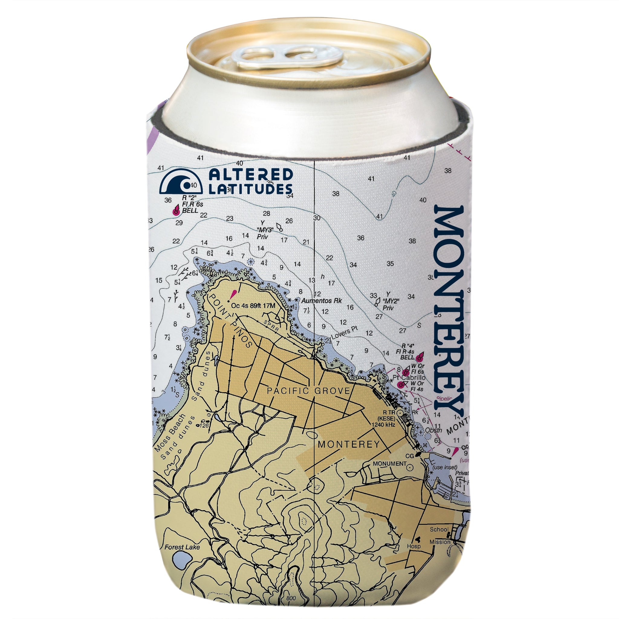Monterey Chart Can Cooler (4-Pack)