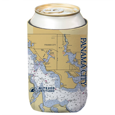 Altered Latitudes Panama City Beach Chart Standard Can Cooler (4-Pack)