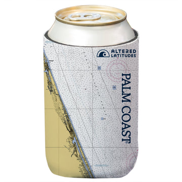 Palm Coast Chart Can Cooler (4-Pack)