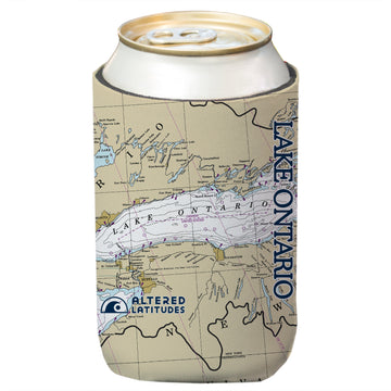 Lake Ontario Chart Can Cooler (4-Pack)