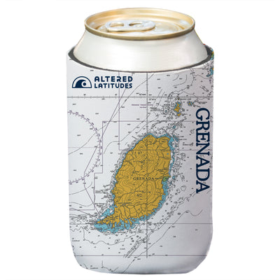 Altered Latitudes Grenada Chart Standard Can Cooler (4-Pack)