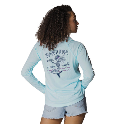 Women's Mermaid Skeleton UPF 50 Sun Protection Performance T-shirt
