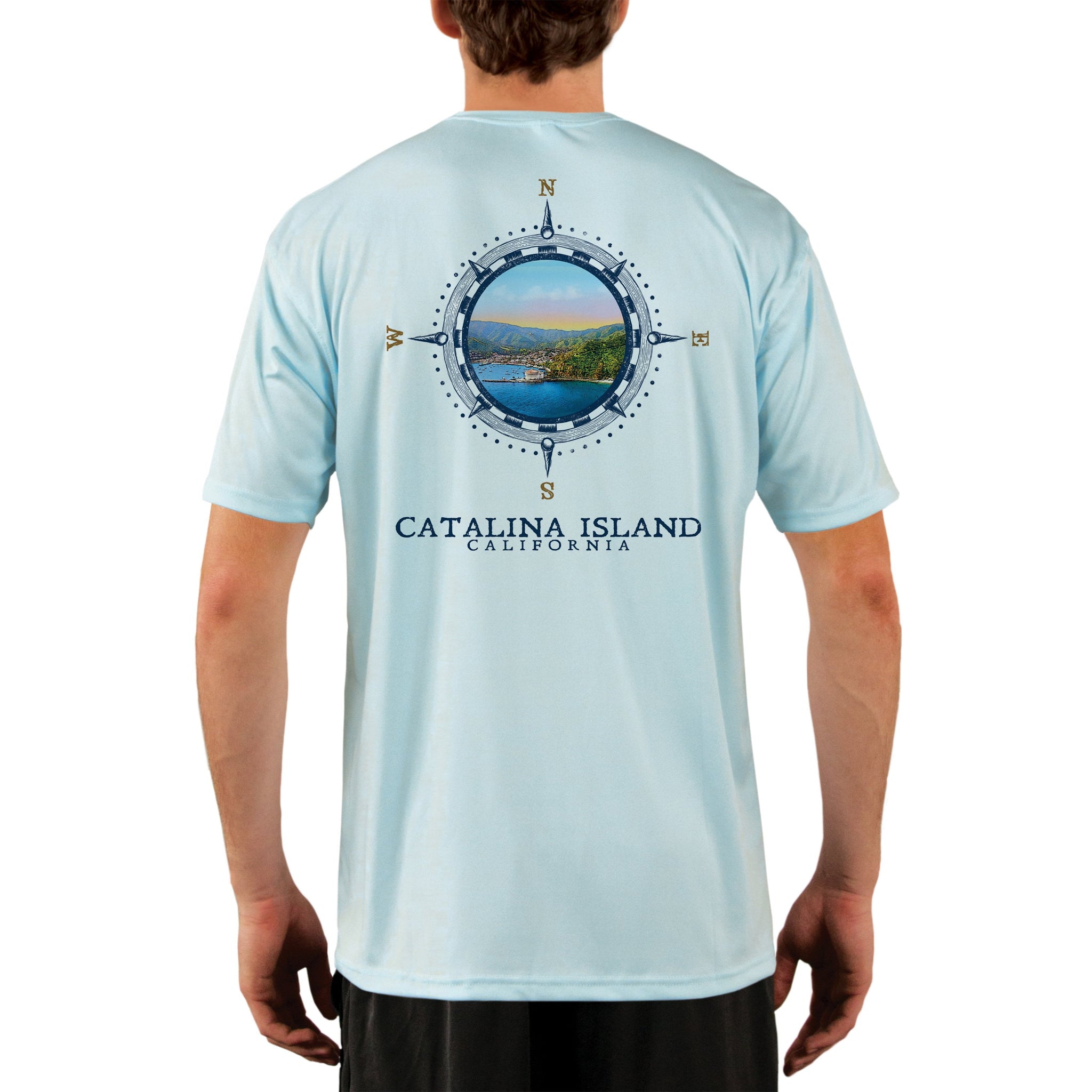 Compass Vintage Catalina Island Men's UPF 50 Short Sleeve