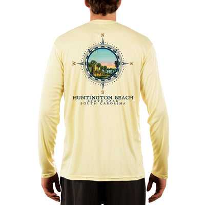 Compass Vintage Huntington Beach  Men's UPF 50+ Long Sleeve T-Shirt