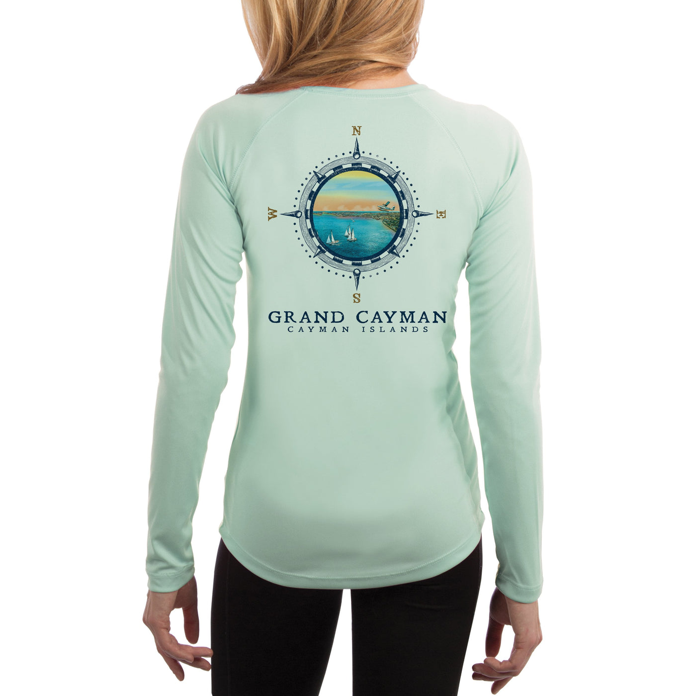 Compass Vintage Grand Cayman Women's UPF 50+ Long Sleeve T-shirt
