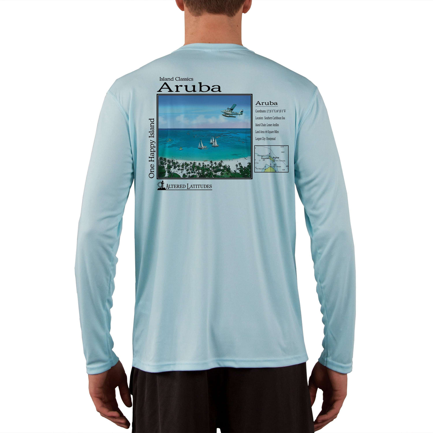 Island Classics Aruba Men's UPF 50+ UV Sun Protection Long Sleeve T-Shirt