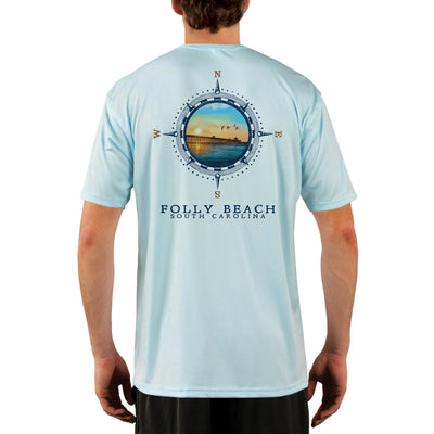 Compass Vintage Folly Beach Men's UPF 50+ Short Sleeve T-shirt