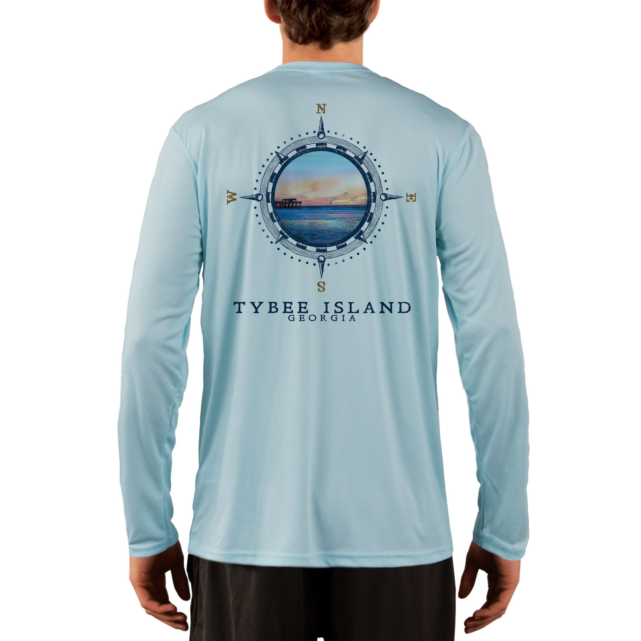 Compass Vintage Tybee Island Men's UPF 50 Long Sleeve