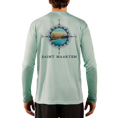 Compass Vintage Saint Maarten Men's UPF 50+ Long Sleeve T-Shirt
