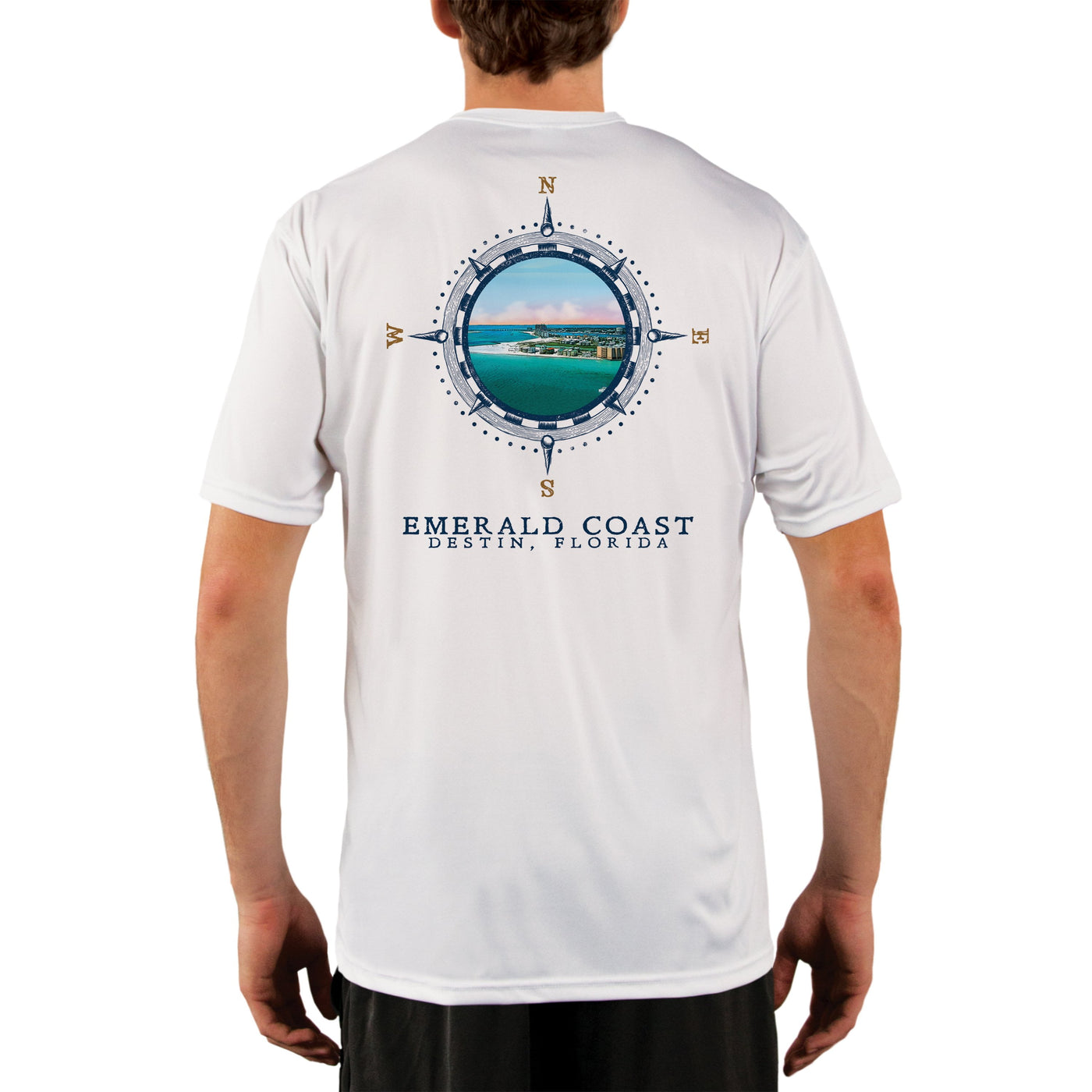 Compass Vintage Emerald Coast Men's UPF 50+ Short Sleeve T-shirt