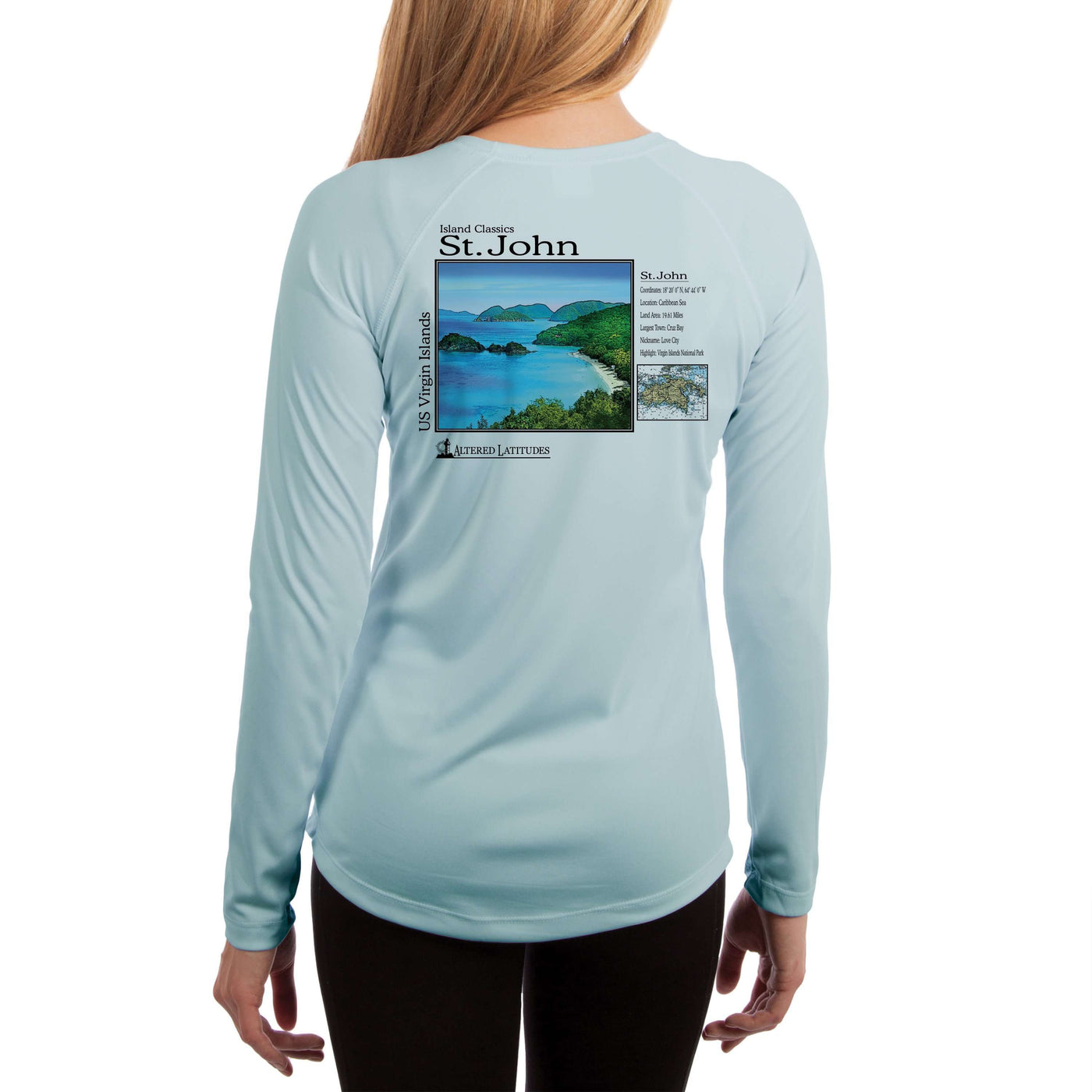 Island Classics St. John Women's UPF 50+ UV Sun Protection Classic Fit Long Sleeve T-shirt