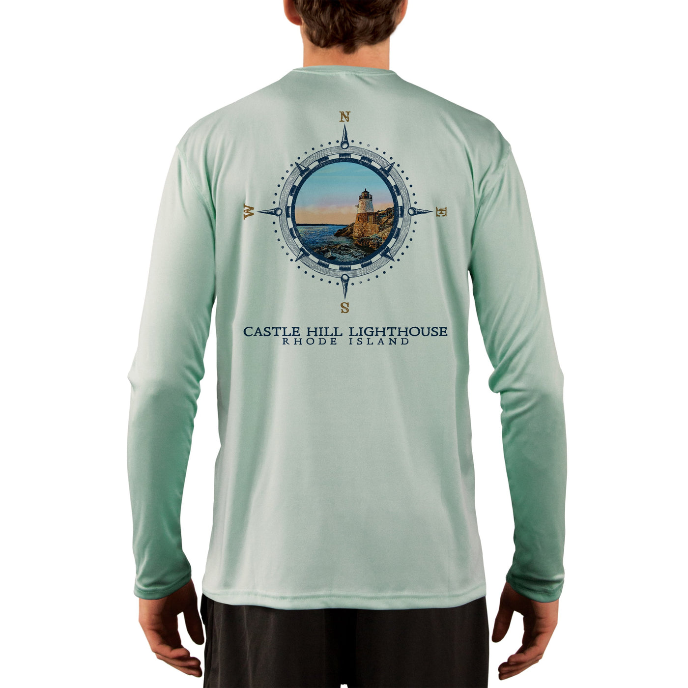 Compass Vintage Castle Hill Men's UPF 50+ Long Sleeve T-Shirt