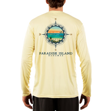 Compass Vintage Paradise Island Men's UPF 50 Long Sleeve