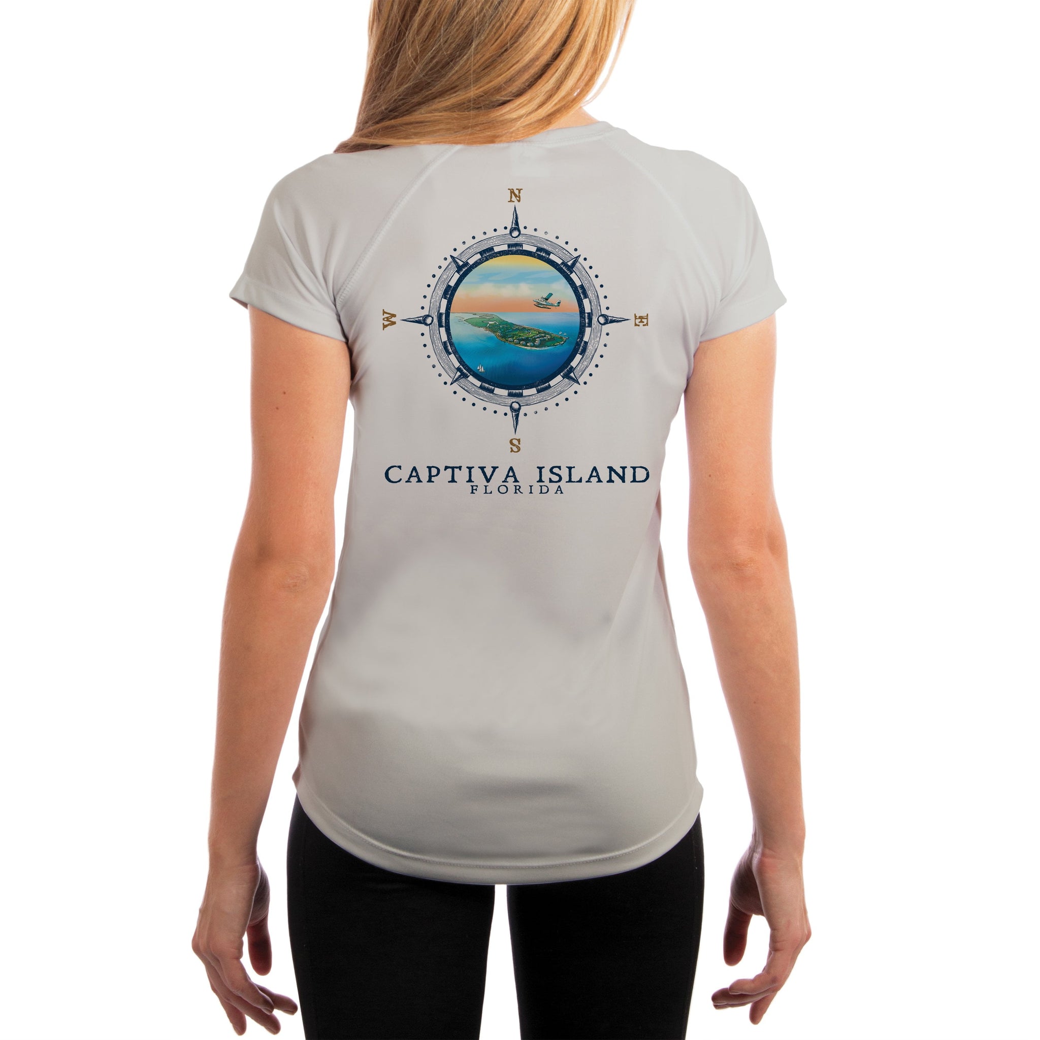 Compass Vintage Captiva Island Women's UPF 50 Short Sleeve