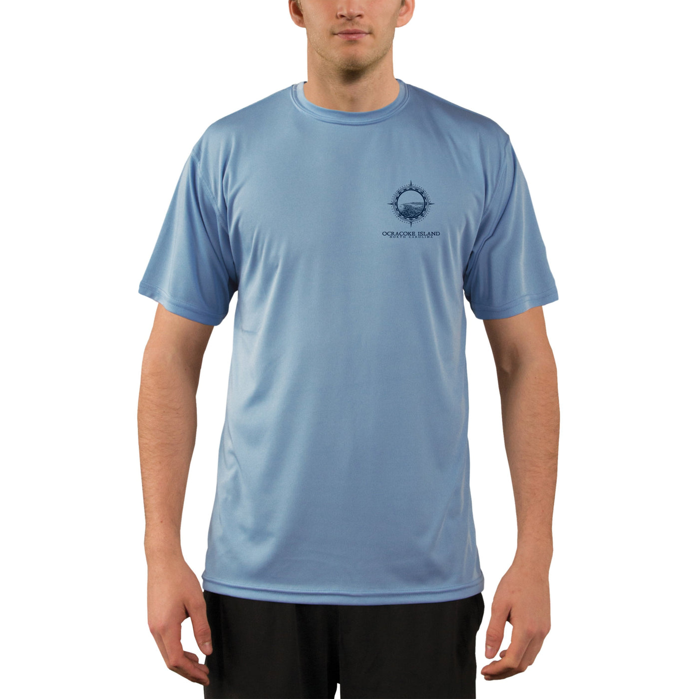 Compass Vintage Ocracoke Island Men's UPF 50+ Short Sleeve T-shirt