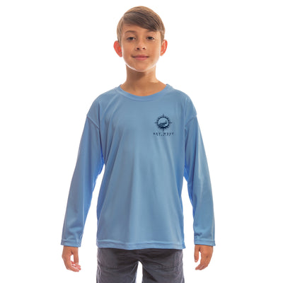 Compass Vintage Key West Youth UPF 50+ UV/Sun Protection Long Sleeve T-Shirt