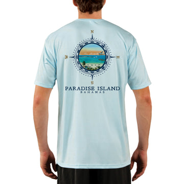 Compass Vintage Paradise Island Men's UPF 50 Short Sleeve