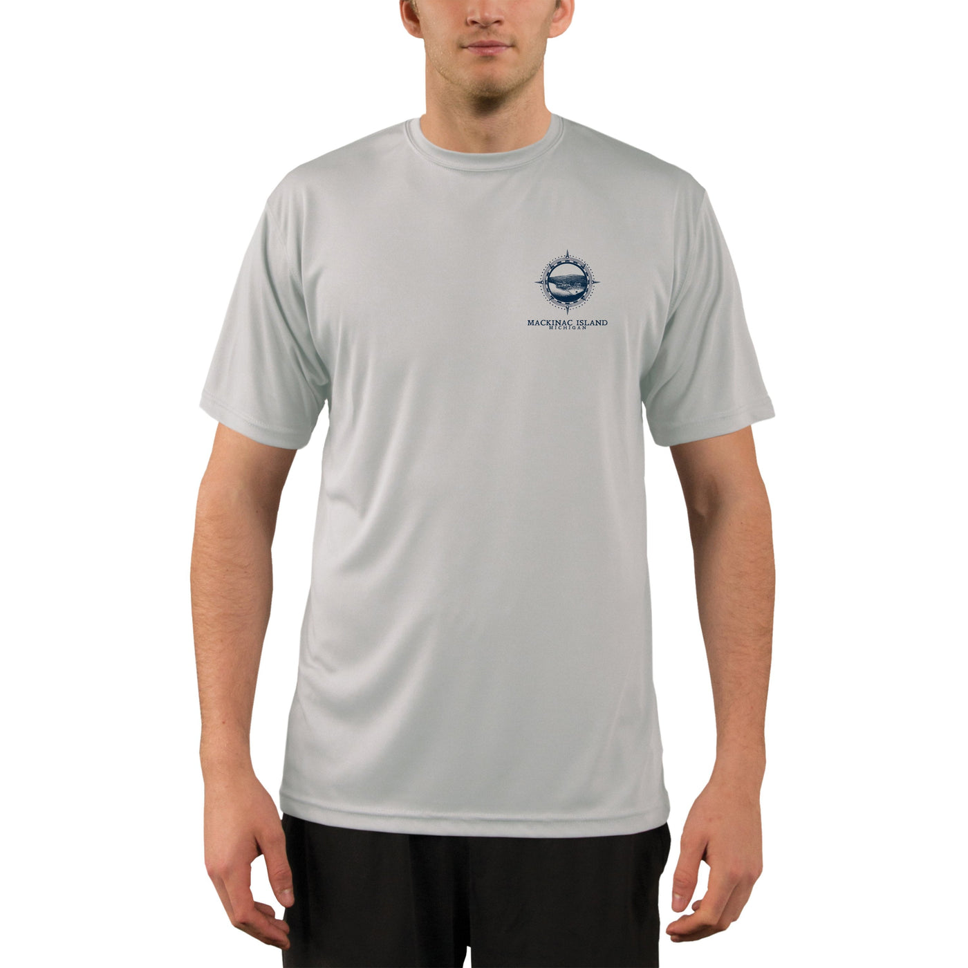 Compass Vintage Mackinac Island Men's UPF 50+ Short Sleeve T-shirt