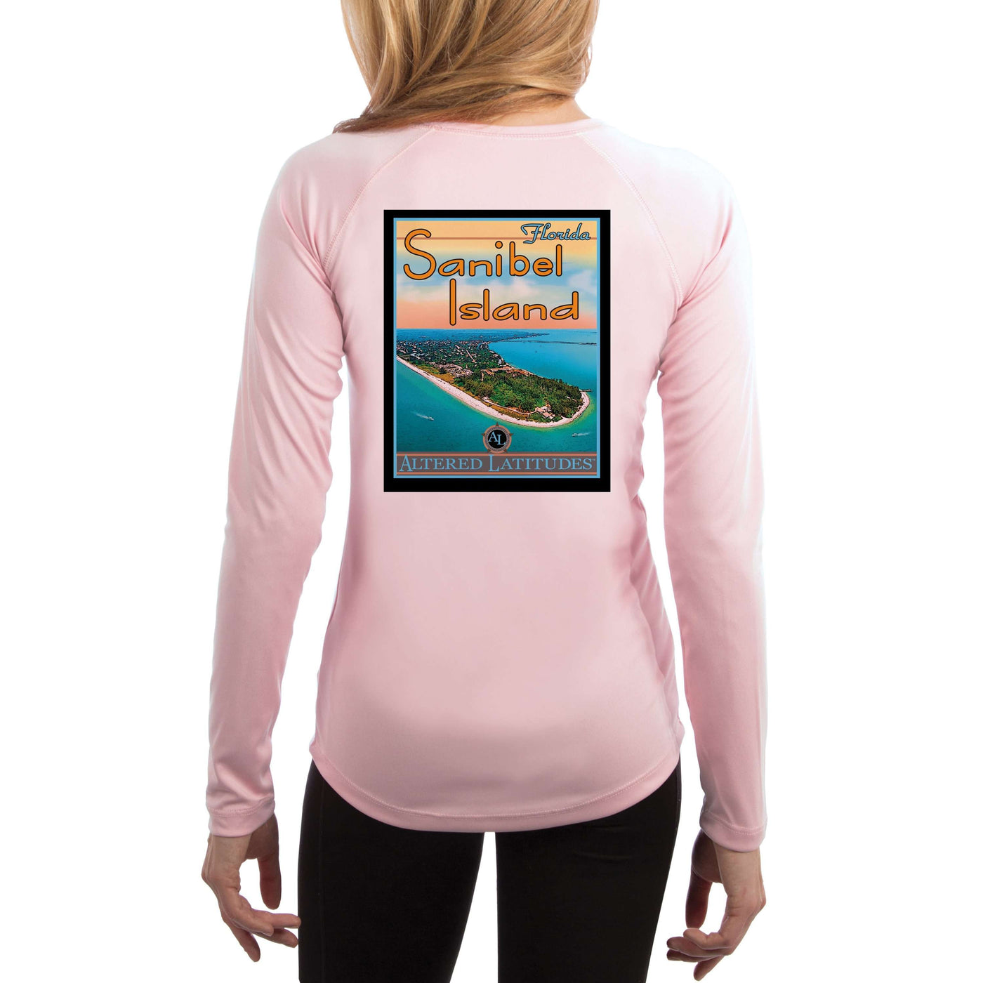 Vintage Destination Sanibel Island Women's UPF 50+ UV Sun Protection Long Sleeve T-shirt